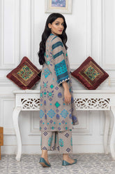 2-PC Digital Printed Lawn Shirt With Digital Straight Trouser CPM22-75